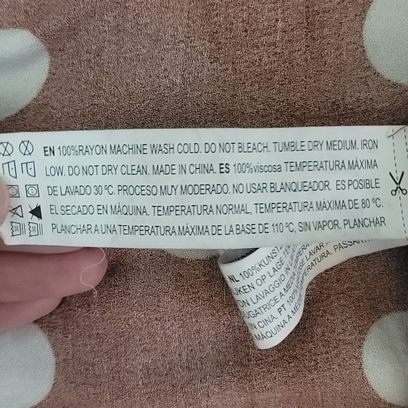 Forever 21 Burgundy and White Polka Dot Midi Dress - Picture 6 of 6